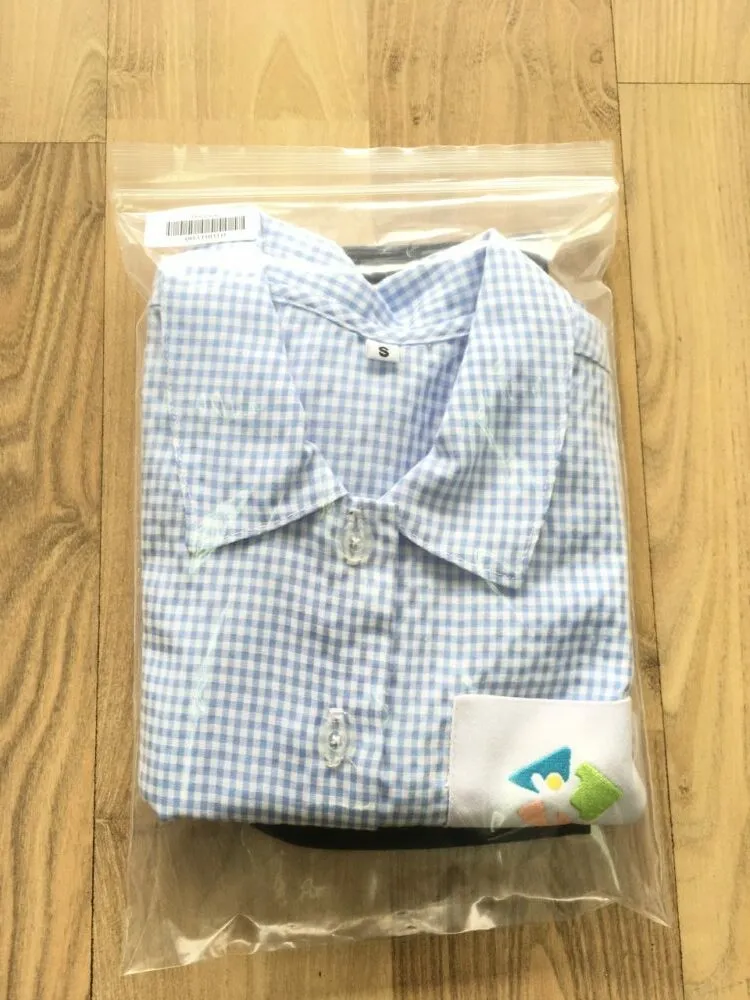 Kids Academy ชุดเซ็ตเสื้อเชิ้ตแขนสั้นลายตารางและกางเกงขาสั้นสีกรม