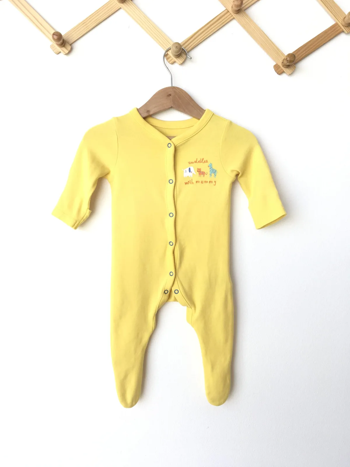 Cuddles with mummy Pajamas ชุดนอนคอวีขายาว ลายCuddles with mummy