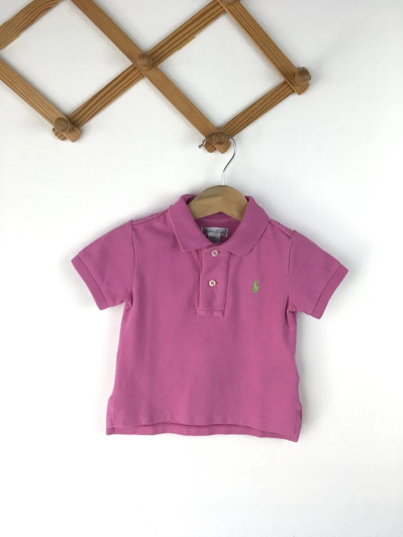 Ralph Lauren Polo Shirt เสื้อเชิ้ตคอปกโปโลสีชมพู