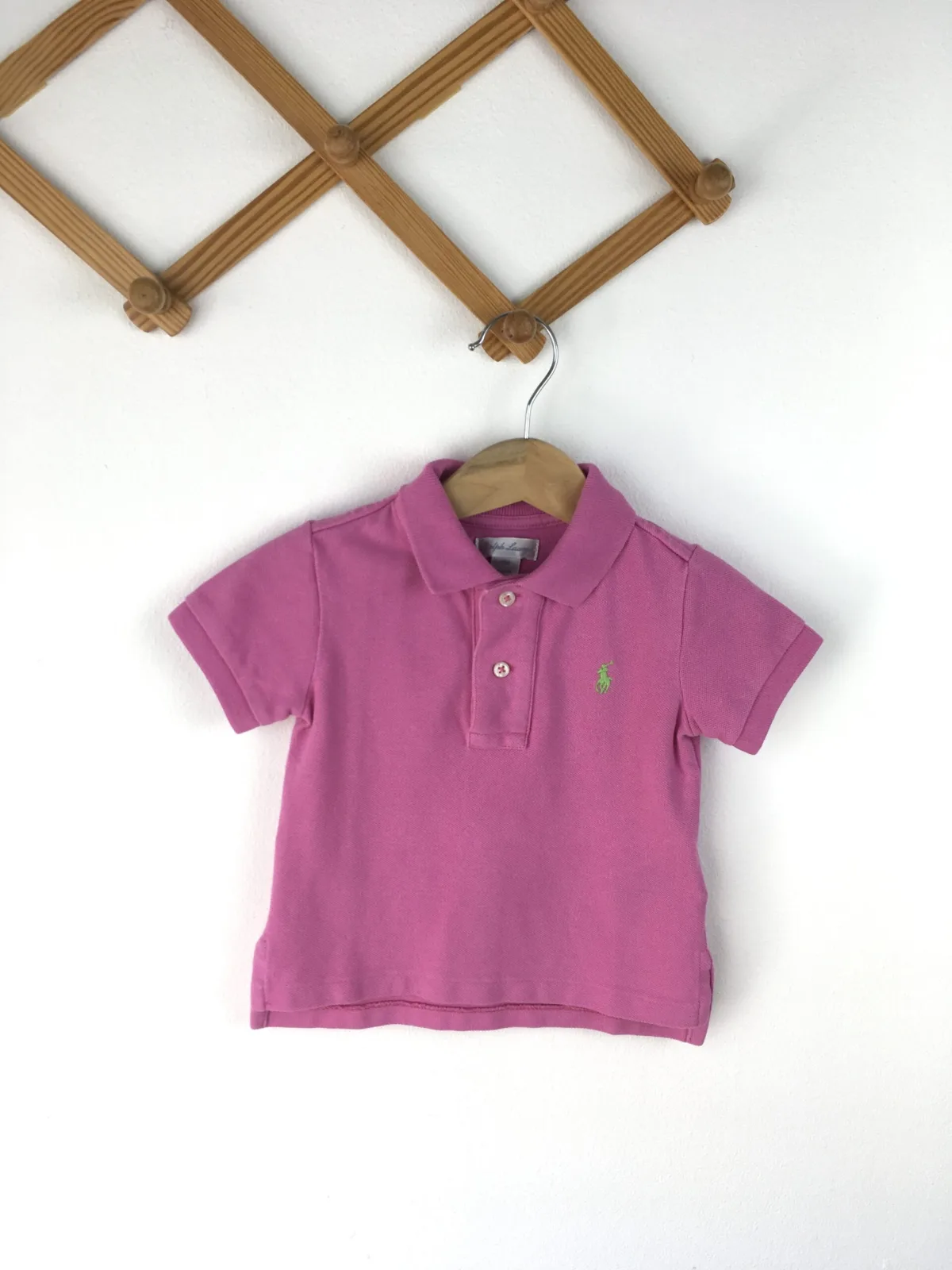 Ralph Lauren Polo Shirt เสื้อเชิ้ตคอปกโปโลสีชมพู