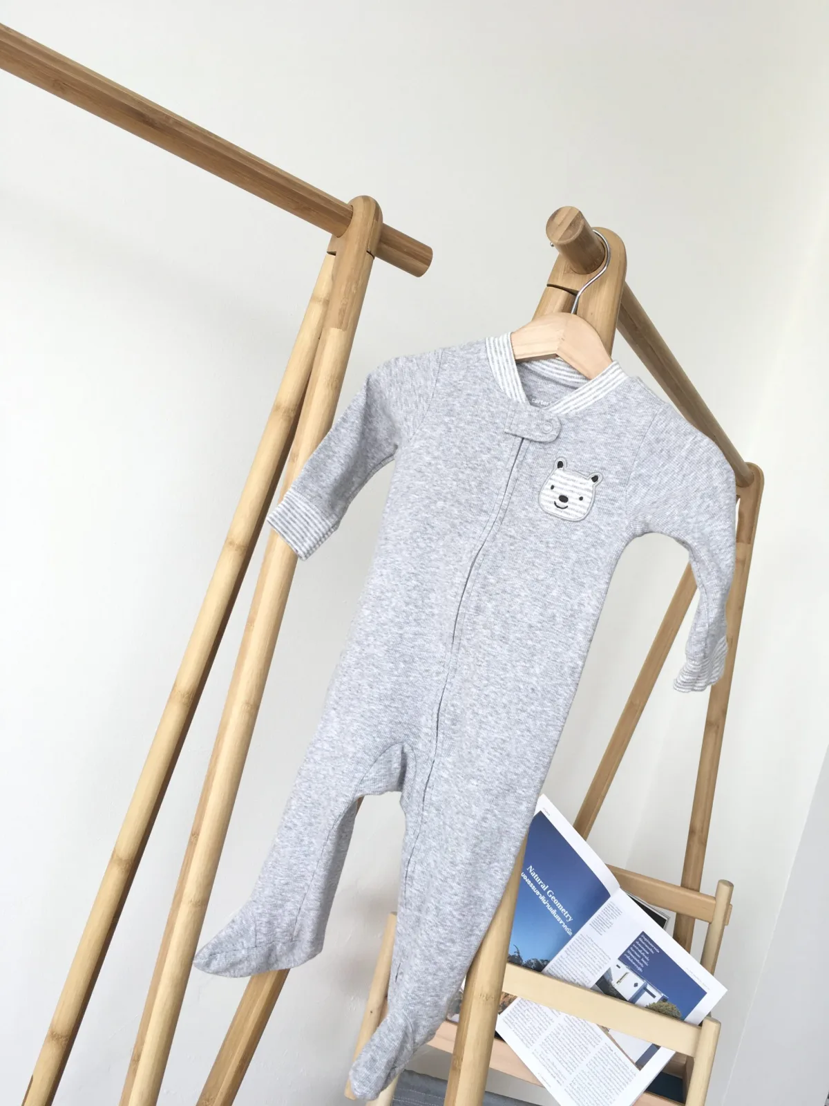 2-Way Zip Cotton Sleep & Play ชุดนอนลายน้องหมี