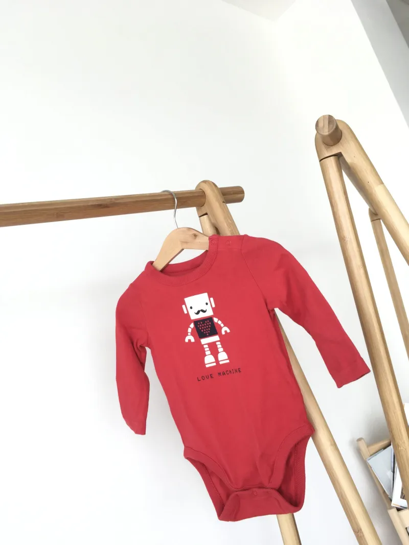 Baby Print Body suit ชุดบอดี้สูทลายหุ่นยนต์