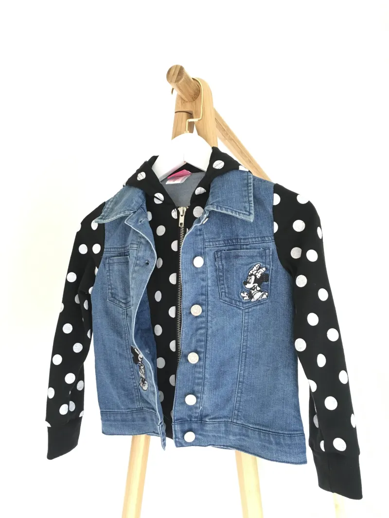 Minnie Mouse Toddler Blue Denim Vest Jacket Hoodie เสื้อแจ็คเก็ตมินนี่เม้าส์ยีนส์