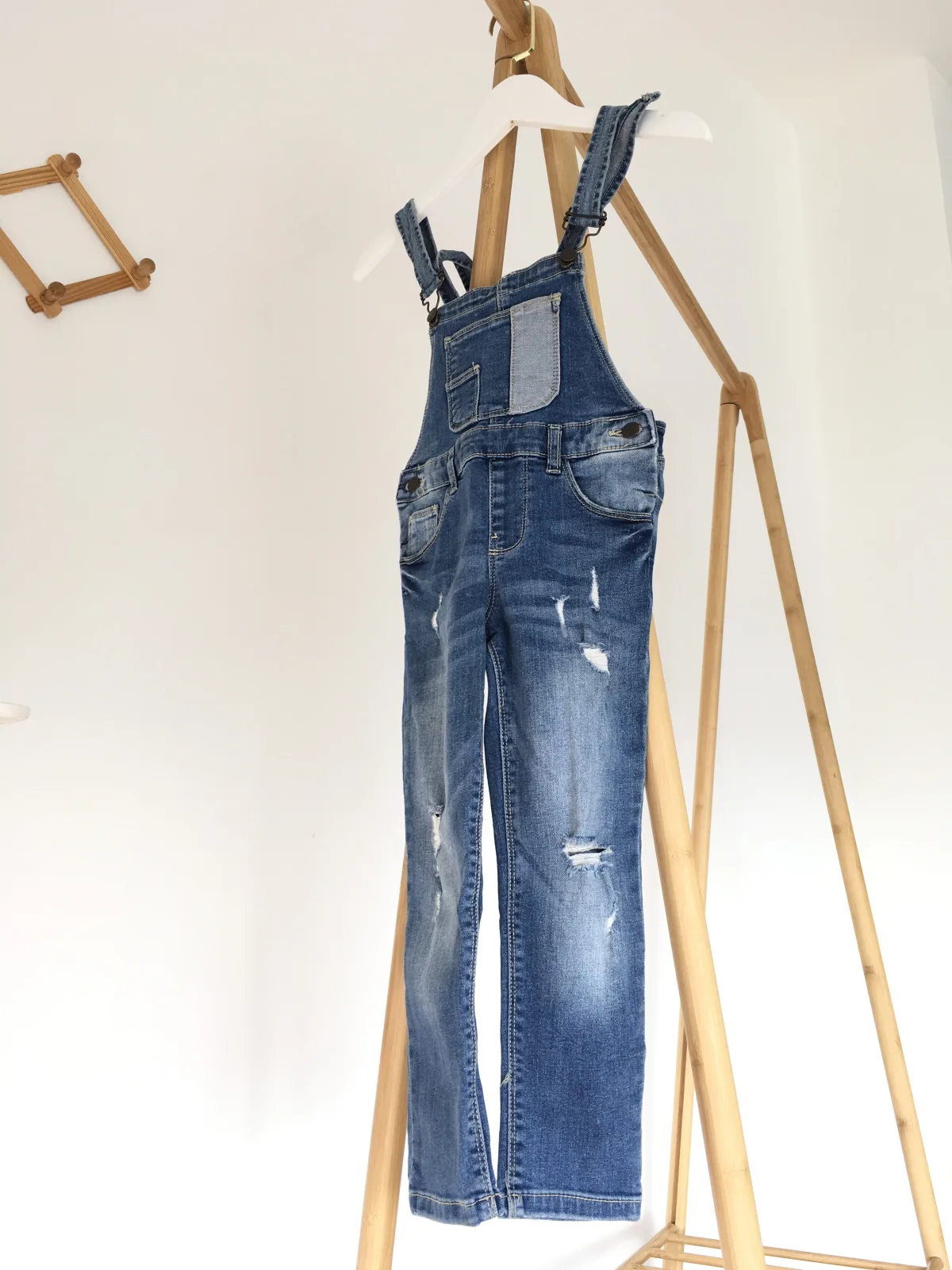 Bib Jeans Zara Girl เอี๊ยมยีนส์ขายาวเด็กผู้หญิง