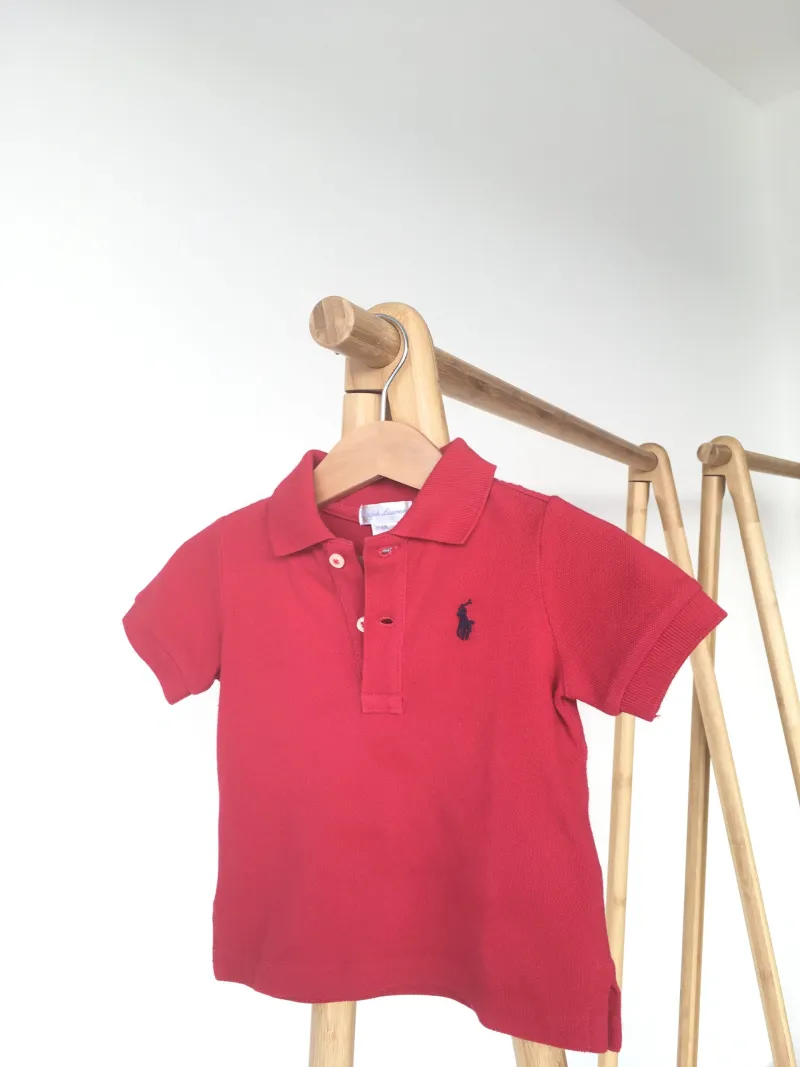 Ralph Lauren Polo Shirt เสื้อเชิ้ตคอปกโปโลสีแดง