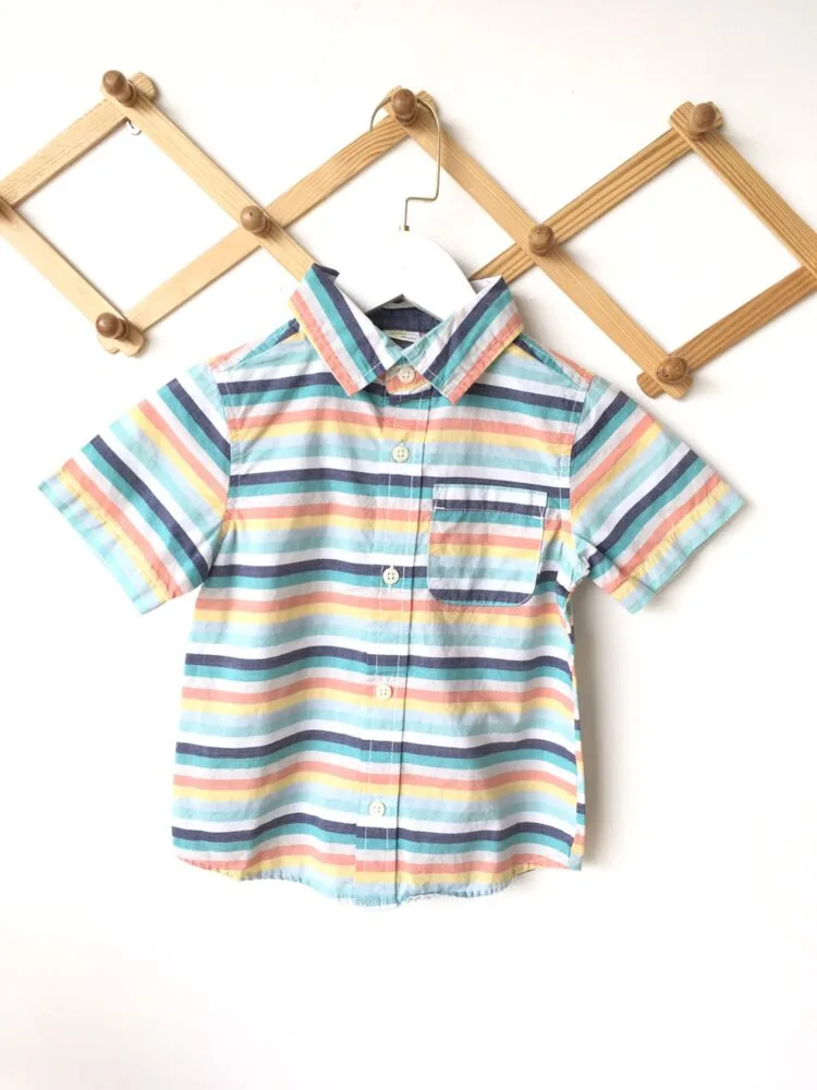 Rainbow Shirt เสื้อเชิ้ตลายทางขวางสายรุ้ง