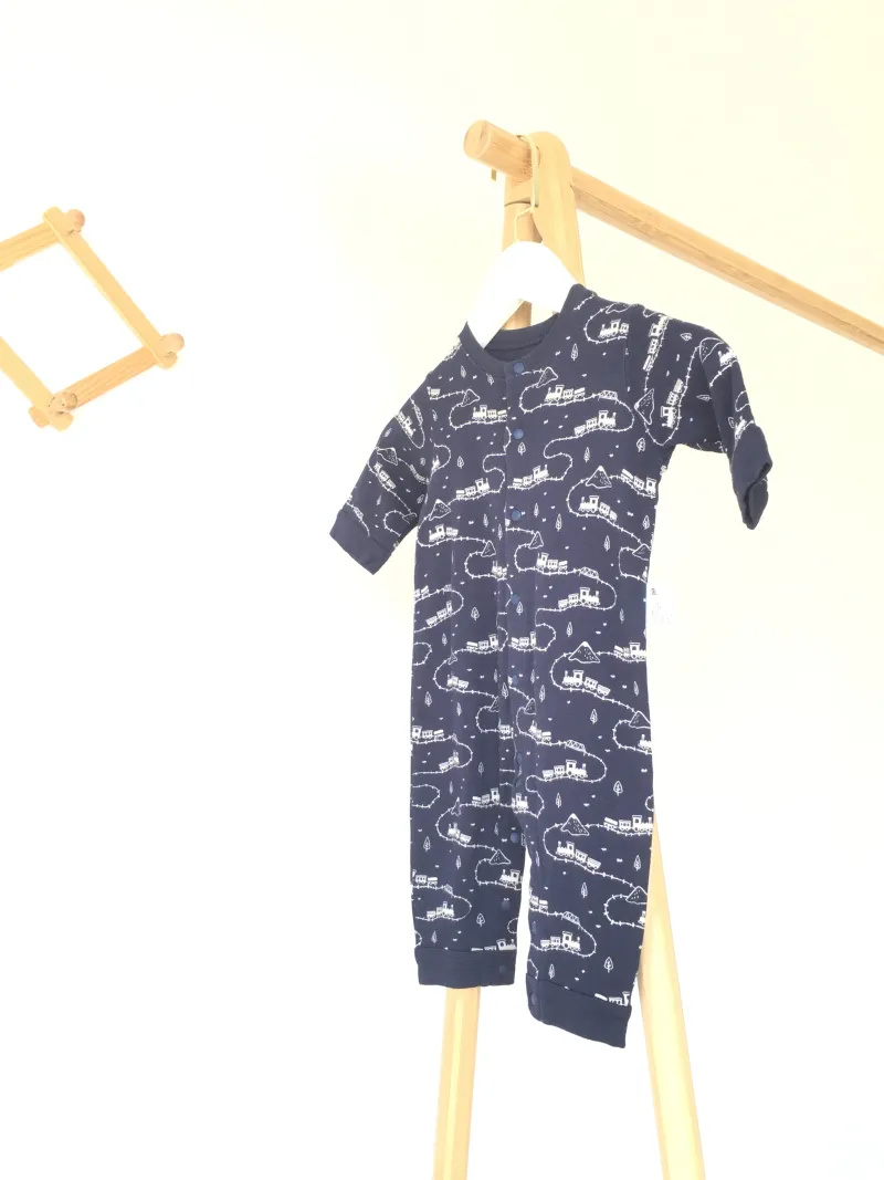 BABY NEWBORN ชุดบอดี้สูทแขนยาวขายาวลายภูเขา