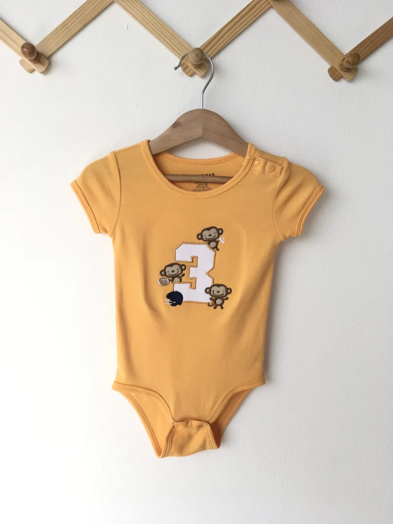 Monkey Bodysuit ชุดบอดี้สูทขาสั้น ลายลิง