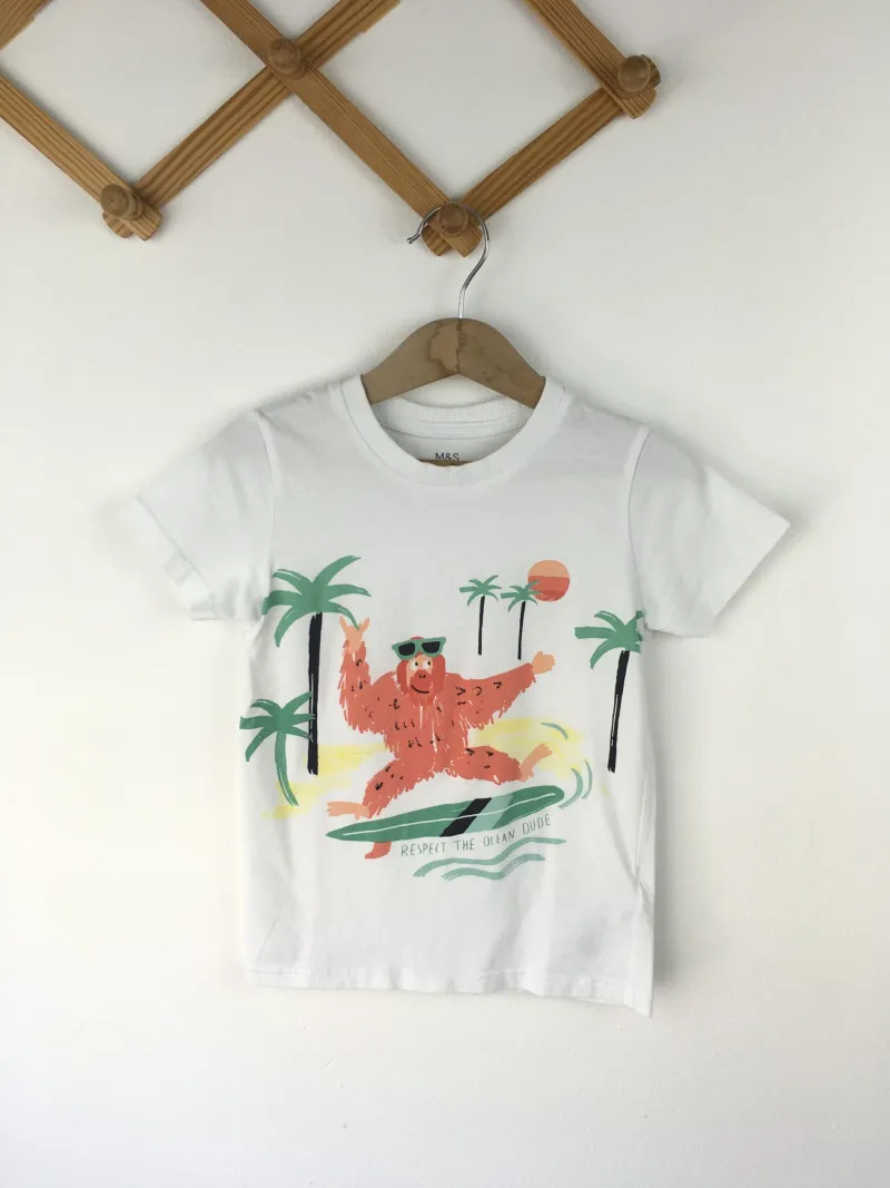 T-Shirt Respect The Ocean Dude เสื้อยืดแขนสั้น