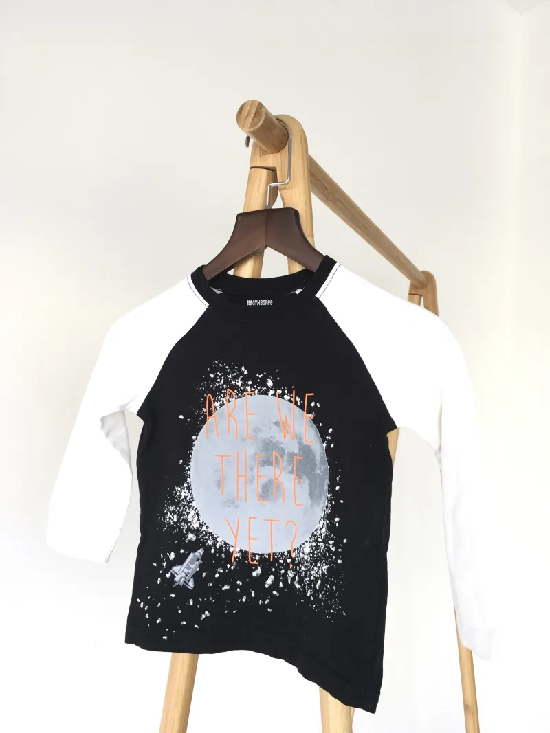 White&Black long sleeve เสื้อแขนยาวขาวดำ