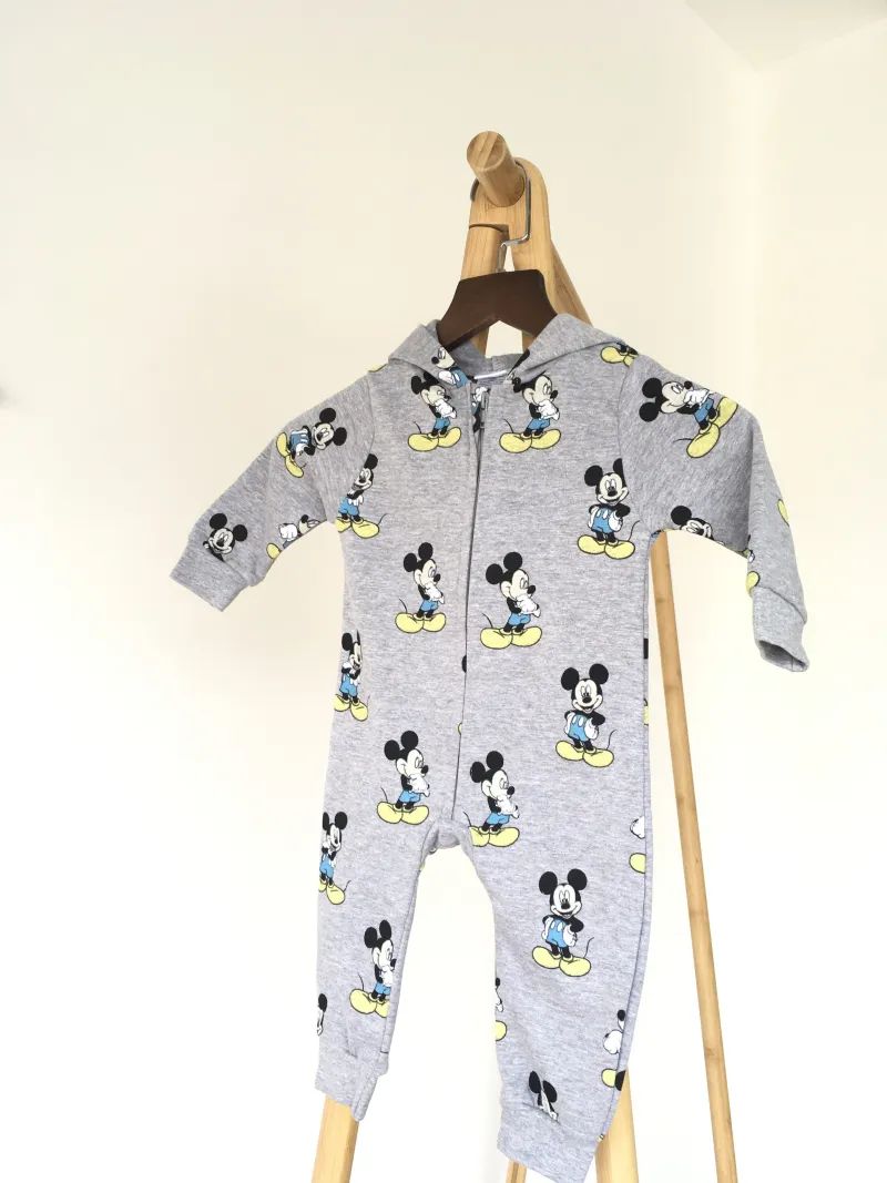 Mickey Romper ชุดหมีแขนยาว ลายมิกกี้เม้าส์