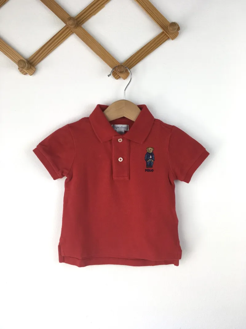 Ralph Lauren Polo Shirt เสื้อเชิ้ตคอปกโปโลสีแดง