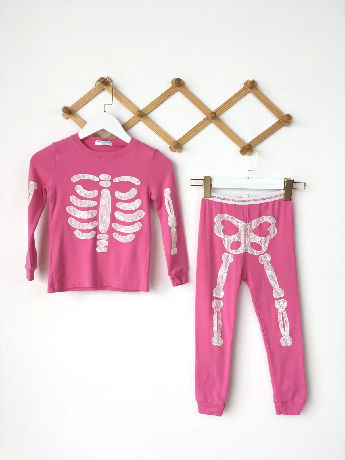 The Dark Skeleton Pajamas Sets Short Sleeve Summer Black ชุดนอนฮาโลวีน