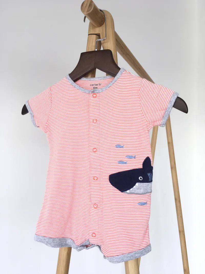 Baby Romper (Fish&Shark) บอดี้สูทรูปปลาฉลามลายขวาง