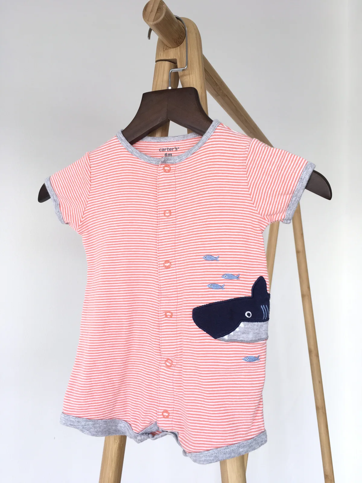 Baby Romper (Fish&Shark) บอดี้สูทรูปปลาฉลามลายขวาง