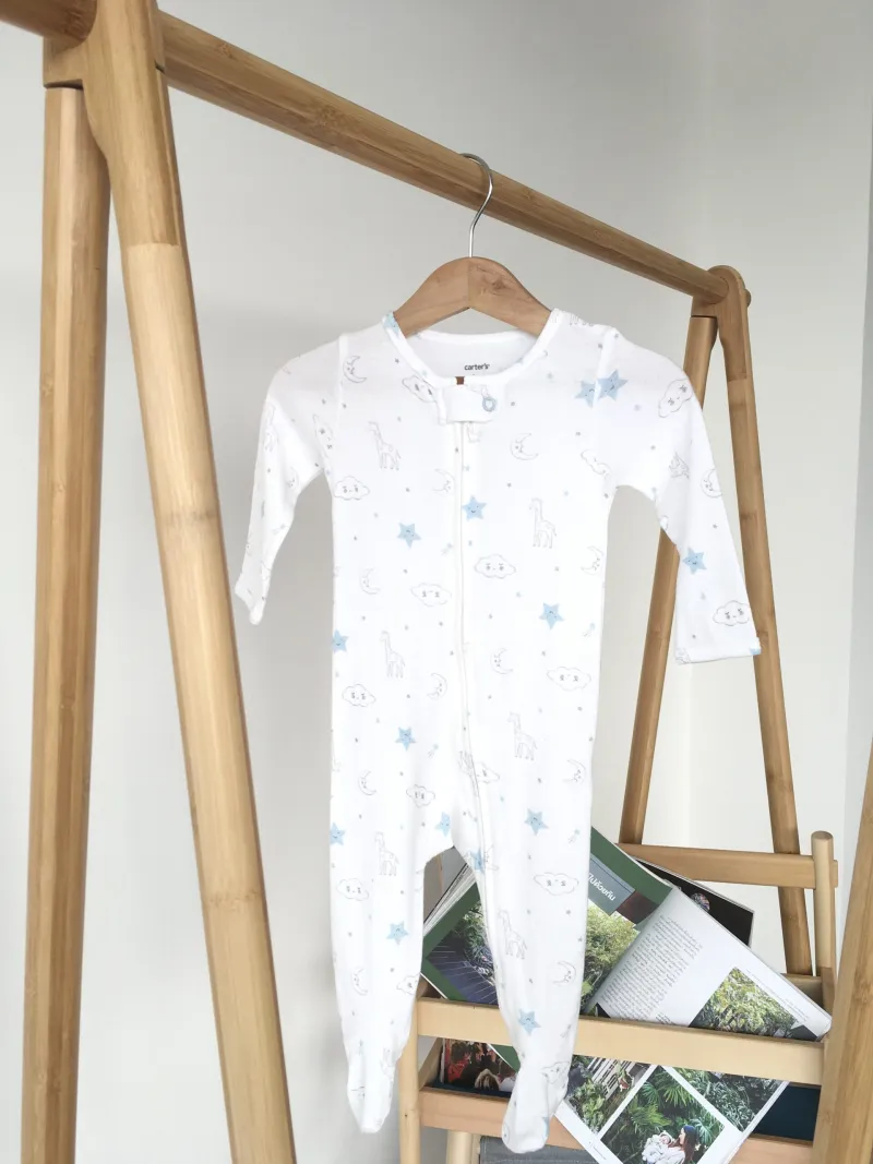 The sky Pajamas ชุดนอนคอกลมขายาวลายท้องฟ้า