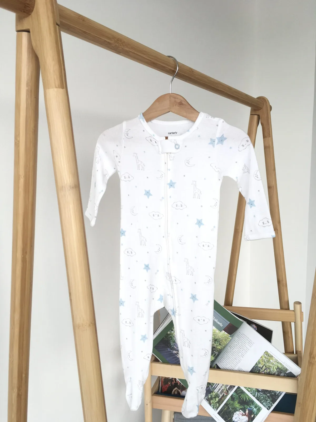 The sky Pajamas ชุดนอนคอกลมขายาวลายท้องฟ้า