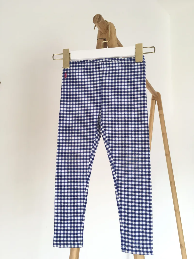Table Leggings In Blue เลคกิ้งลายตาราง