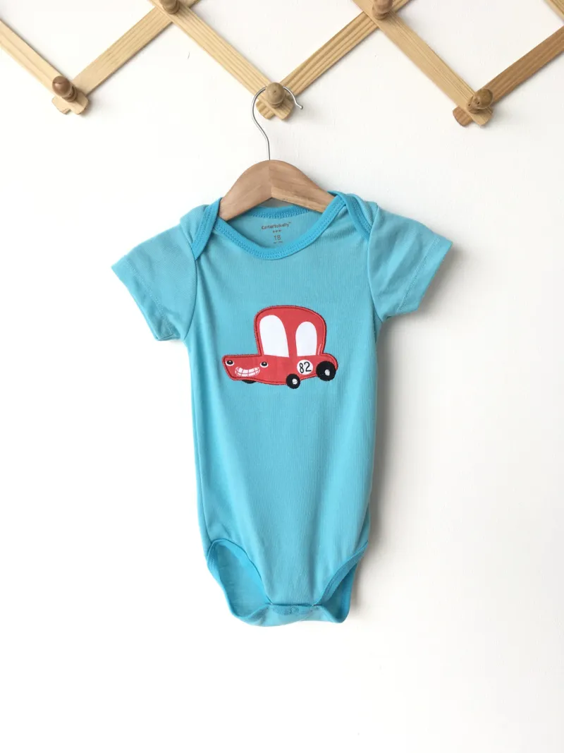 Car Bodysuit ชุดบอดี้สูทขาสั้น ปักลายรถ
