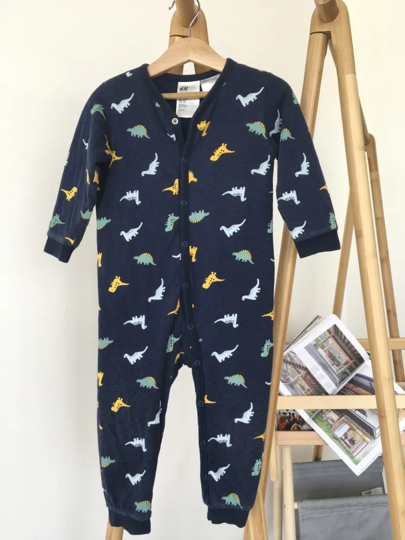 Dinosaur Pajamas ชุดนอนคอกลมขายาวลายไดโนเสาร์