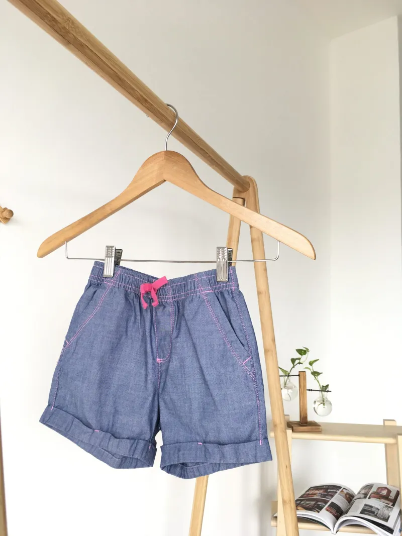 Blue Pants กางเกงขาสั้น สีน้ำเงิน