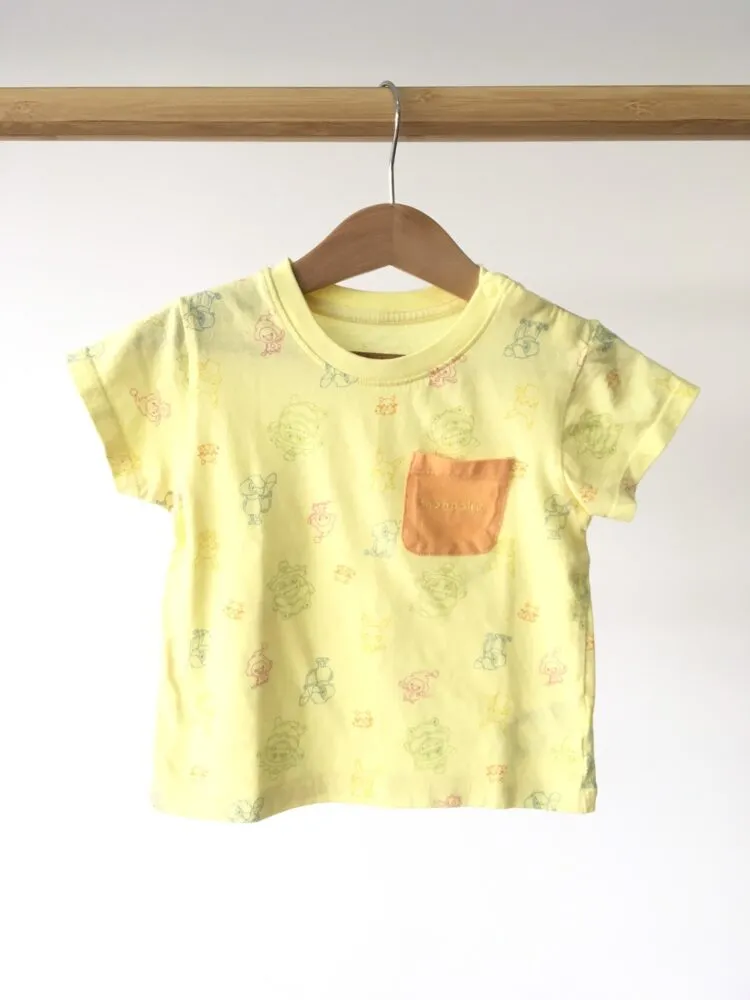 Yellow T-shirt เสื้อยืดสีเหลืองลายการ์ตูน