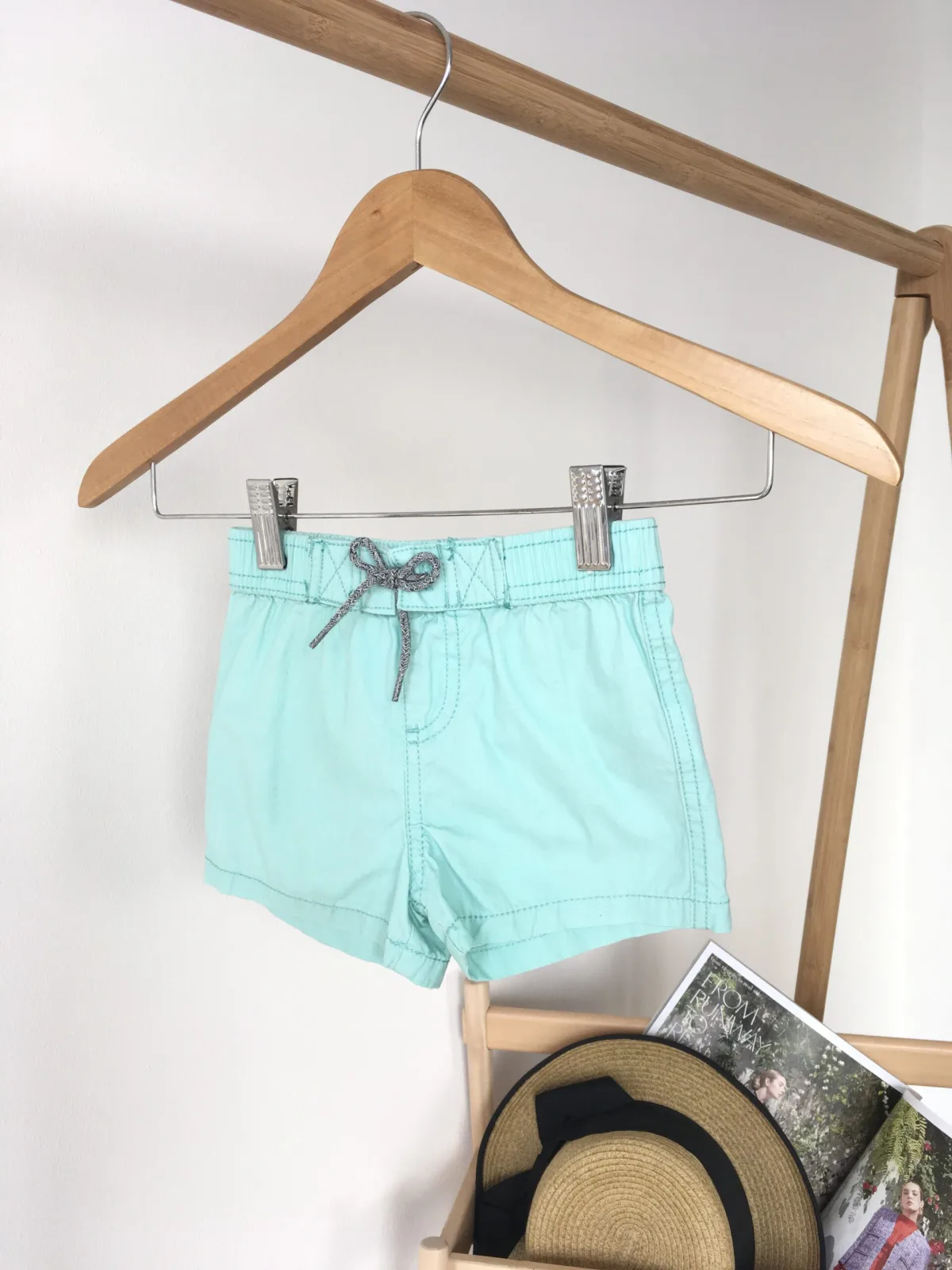 Blue Pants กางเกงขาสั้น สีฟ้า