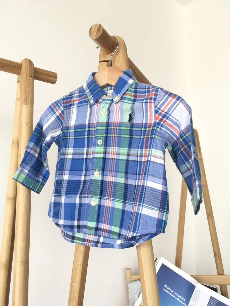 Ralph Lauren Shirt เสื้อเชิ้ตคอปกลายสก็อต