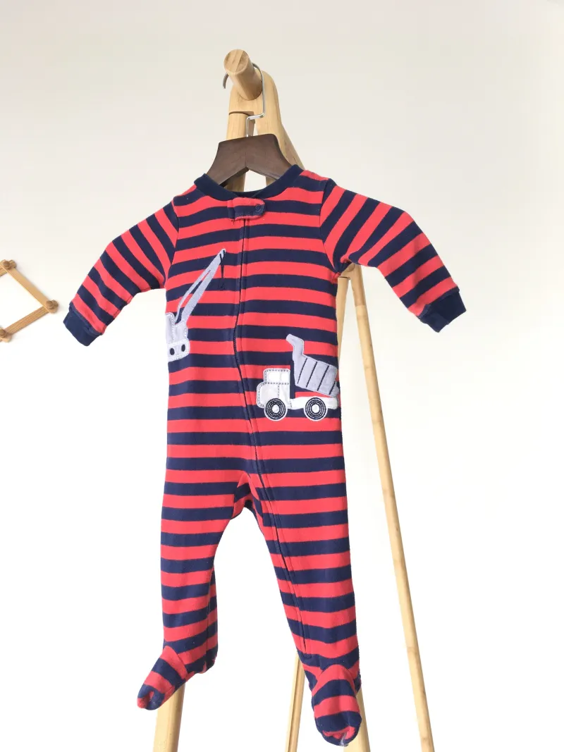 Car Pajamas ชุดนอนคอกลมขายาว ลายรถ
