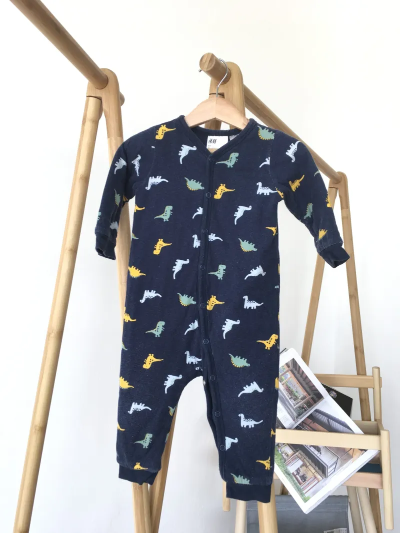 Dinosaur Pajamas ชุดนอนคอกลมขายาวลายไดโนเสาร์