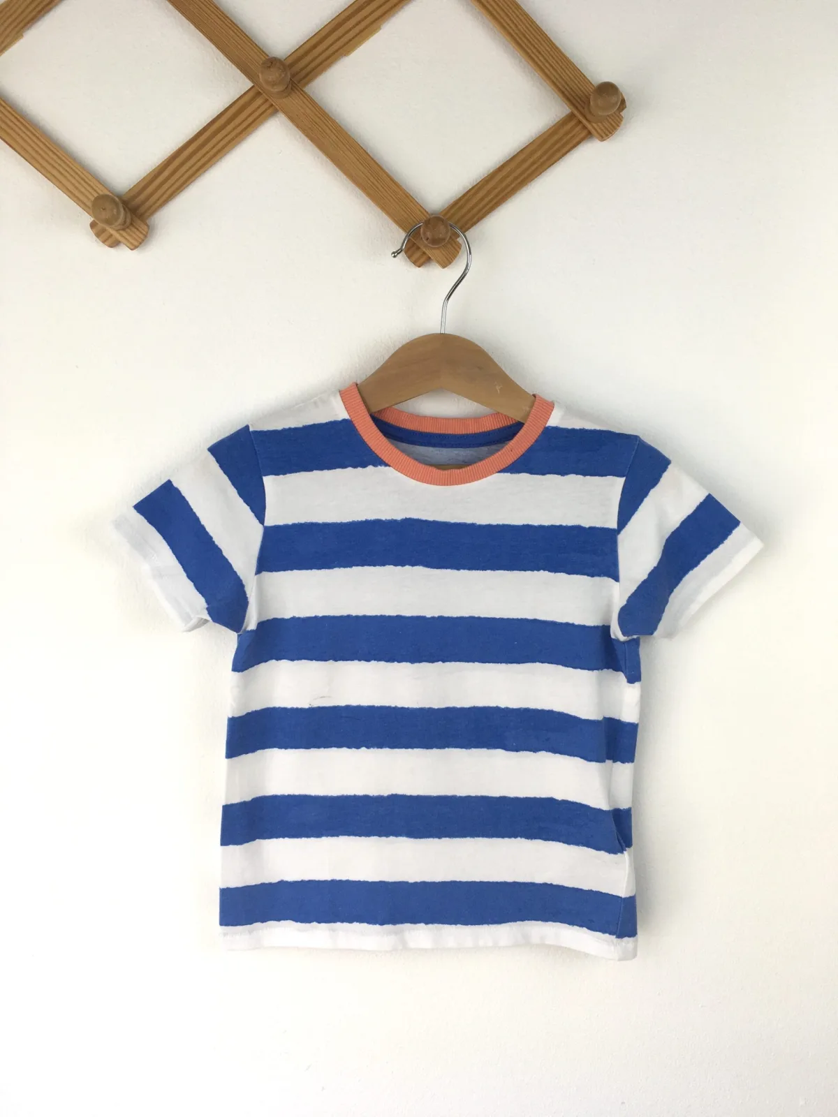 T-Shirt Blue White เสื้อยืดแขนสั้น