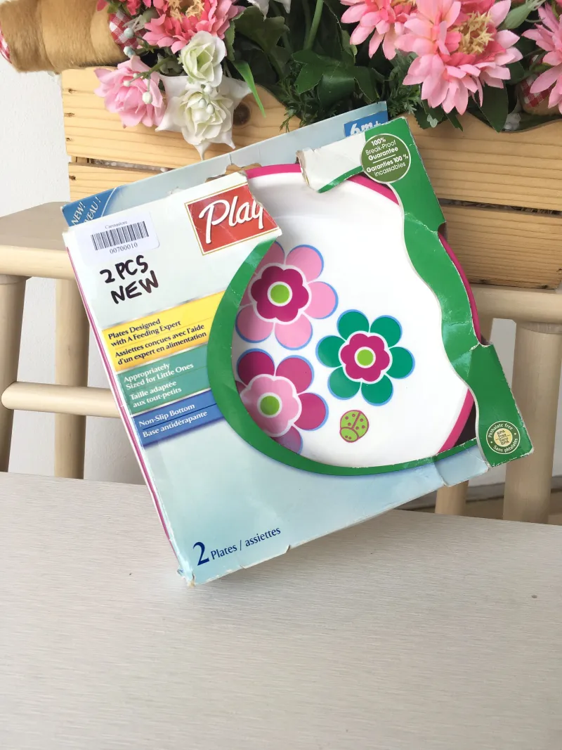 Plates flowers จานลายดอกไม้สำหรับเด็ก