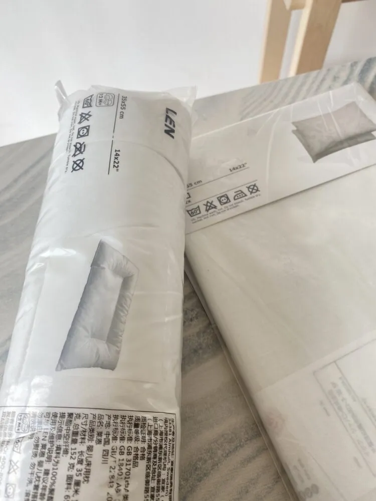 Set LEN Mattress protector and Pillow for cot ผ้ารองกันเปื้อนที่นอนและหมอนเด็กอ่อน
