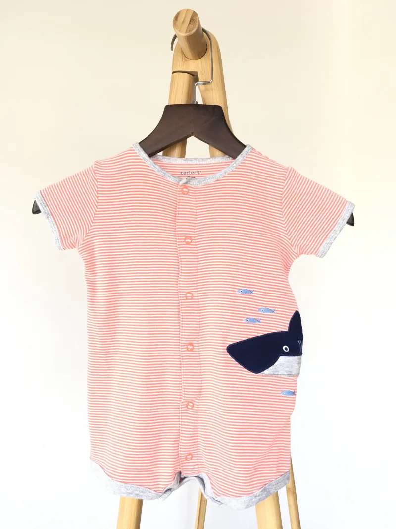 Baby Romper (Fish&Shark) บอดี้สูทรูปปลาฉลามลายขวาง